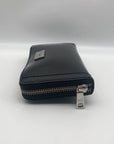 Ralph Lauren Black Patent Leather Zip Around Wallet