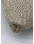 Leslie Dasch Dress For Cocktails Beige and Gold Speckled Tweed Handbag Blue Bow