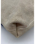 Leslie Dasch Dress For Cocktails Beige and Gold Speckled Tweed Handbag Blue Bow