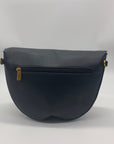 Espe Black Flap Double Compartment Crossbody Bag