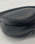 Espe Black Flap Double Compartment Crossbody Bag