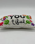 MMs Brands White Fabric Coin Purse