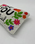 MMs Brands White Fabric Coin Purse