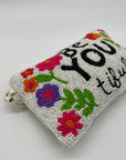 MMs Brands White Fabric Coin Purse