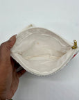 MMs Brands White Fabric Coin Purse