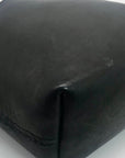 Half United Black Leather Bucket Bag