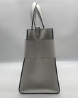 Armani Exchange White Faux Leather Susy Logo-Plaque Tote Bag