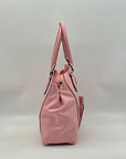 Kristine Pink Faux Leather Satchel Bag