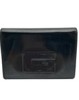 Gucci Black Patent Leather Tri-Fold Embossed Wallet
