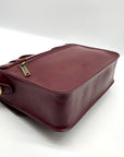 Ecosusi Burgundy Vegan Leather Top Handle Briefcase Satchel
