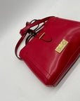 Ralph Lauren Red Leather Crossbody Bag