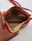 Ralph Lauren Red Leather Crossbody Bag