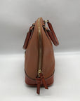 Dooney & Bourke Caramel Pebbled Grain Zip Zip Satchel Bag