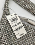 I.N.C. International Concepts Silver Small Diamond Mesh Hobo Bag
