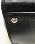 Prada Black Leather Glace Calf Twin Pocket Tote Bag