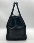 Prada Black Leather Glace Calf Twin Pocket Tote Bag