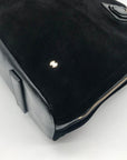 Halston Heritage Black Suede Convertible Satchel