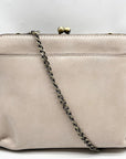 Patricia Nash Beige Leather Evangeline Floral Embossed Crossbody Bag