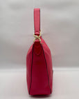 Furla Hot Pink Pebbled Leather Atena Hobo Bag