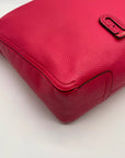 Furla Hot Pink Pebbled Leather Atena Hobo Bag