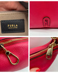 Furla Hot Pink Pebbled Leather Atena Hobo Bag