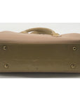 St. John Tan Colorblock Leather Satchel Bag
