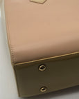St. John Tan Colorblock Leather Satchel Bag