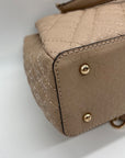 Guess Pale Mocha Signature Faux Leather Shoulder Satchel