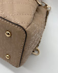 Guess Pale Mocha Signature Faux Leather Shoulder Satchel
