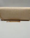 Catherine Malandrino Cream Croc-Embossed Crossbody Bag