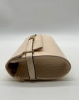 Catherine Malandrino Cream Croc-Embossed Crossbody Bag
