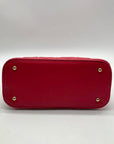 Badgley Mischka Red Quilted Diamond Faux Leather Crossbody