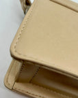 MMS Beige Leather Mini Crossbody Bag