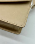 MMS Beige Leather Mini Crossbody Bag