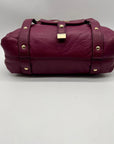Michael Kors Plum Pebbled Leather Satchel