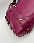 Michael Kors Plum Pebbled Leather Satchel