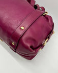 Michael Kors Plum Pebbled Leather Satchel