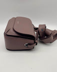 Aspinal Lavender Taupe Pebbled Leather Crossbody