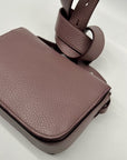 Aspinal Lavender Taupe Pebbled Leather Crossbody