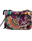 Vera Bradley Multi-Colored Plum Crazy Pattern Fabric Bag