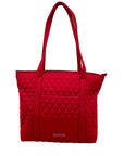 Vera Bradley Red Quilted Fabric Vera Shoulder Bag