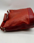 Marino Orlandi Genuine Red Leather Crossbody Bag