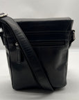 Mancini Black Leather Crossbody Bag