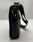 Mancini Black Leather Crossbody Bag