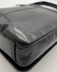 Mancini Black Leather Crossbody Bag
