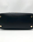 Michael Kors Black Pebbled Leather Medium Luisa Satchel Bag