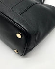 Michael Kors Black Pebbled Leather Medium Luisa Satchel Bag