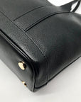 Michael Kors Black Pebbled Leather Medium Luisa Satchel Bag