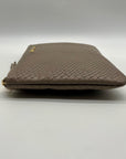 Gigi New York Grey All-In-One Python-Embossed Leather Clutch