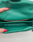Coach Teal Leather Tabby 18 Pillow Shoulder Bag C3880